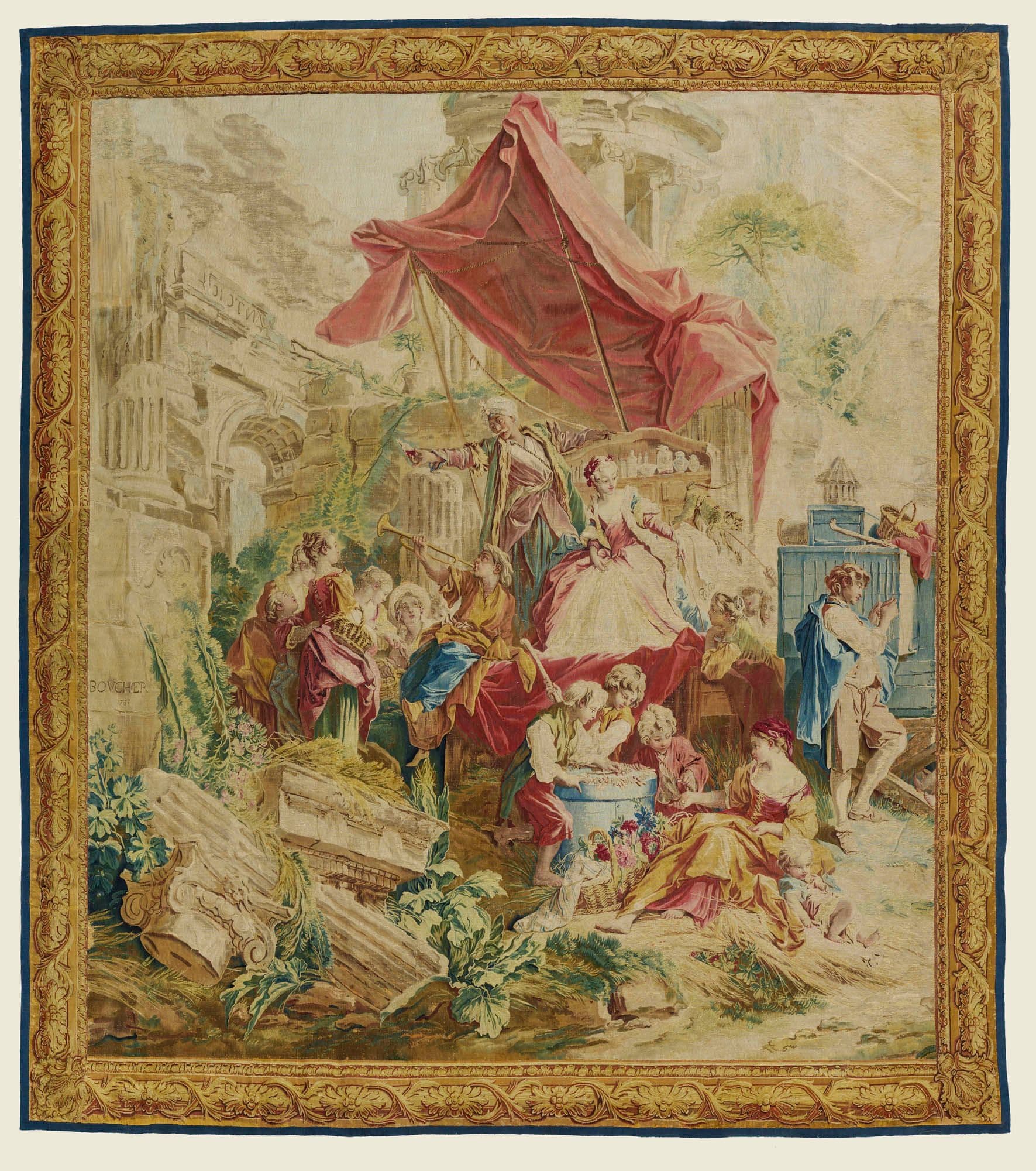 - Tenture des "Fêtes italiennes" d'après François Boucher